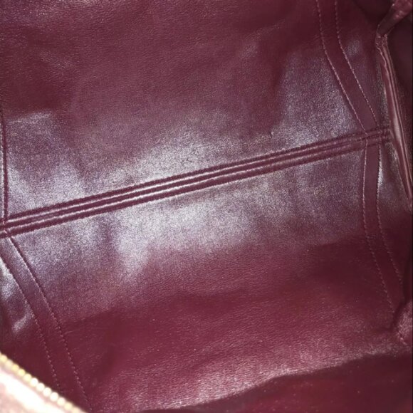 AUTHENTIC CHRISTIAN DIOR BORDEAUX CANVAS HANDBAG - Picture 11 of 12